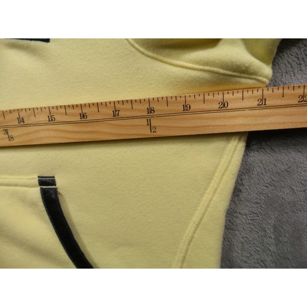 Nike Sweatshirt Womens Size M (8-10) Yellow Full Zip Hooded Pockets‎ Y2K Tag